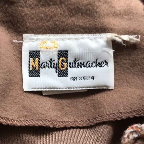 VINTAGE Marty Gutmacher Brown Open Blazer - Picture 6 of 7